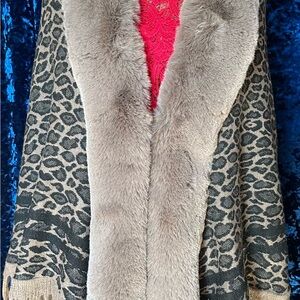 Kimberly.c Animal Print Sarape/Cape. One Size. Fits Most.